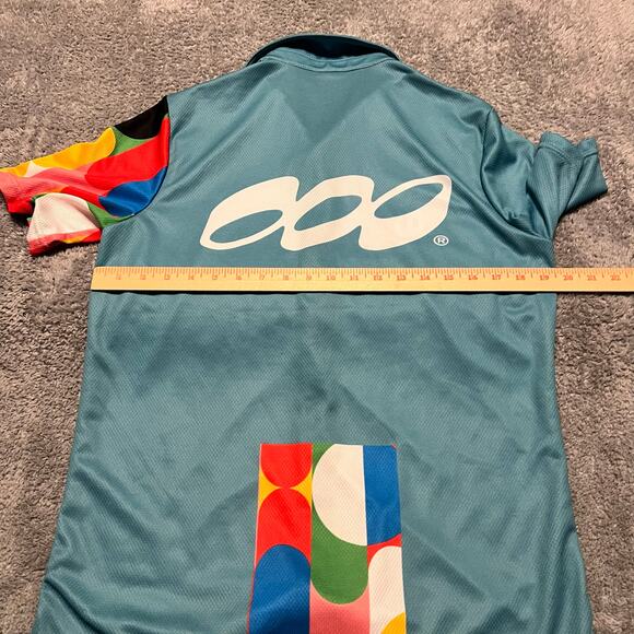 Podiumwear Shirt Adult Medium Snap Polo Performance Cycle Colorful - Picture 5 of 5